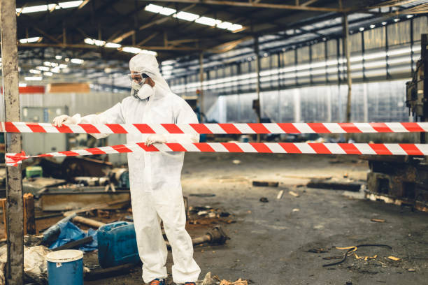 Professional Biohazard technician working in Morrisville, NC